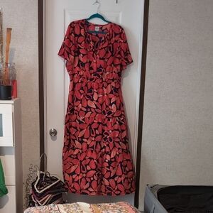 Nic And Zoe Pull On Midi Dress, XXL